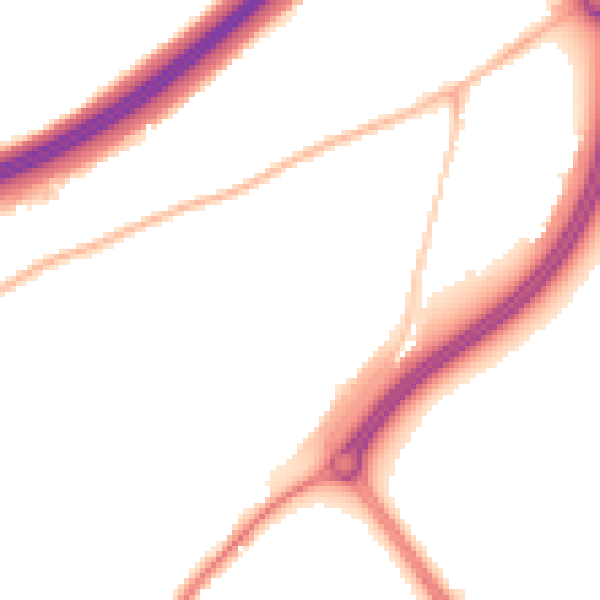 Night-time road noise heatmap for ME2 4LN