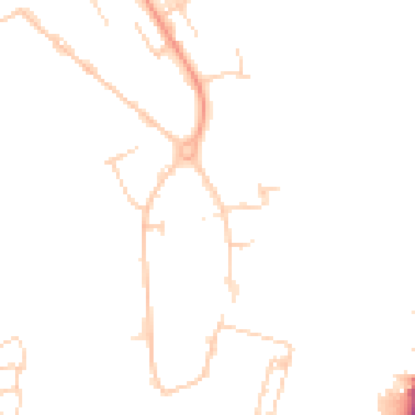 Daytime road noise heatmap for ME2 4LT