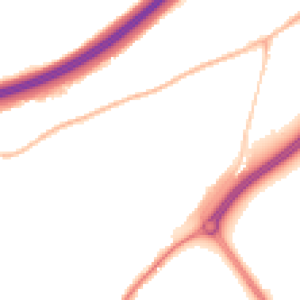 Night-time road noise heatmap for ME2 4NG