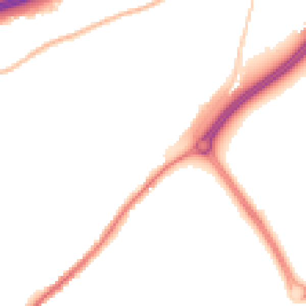 Night-time road noise heatmap for ME2 4NU