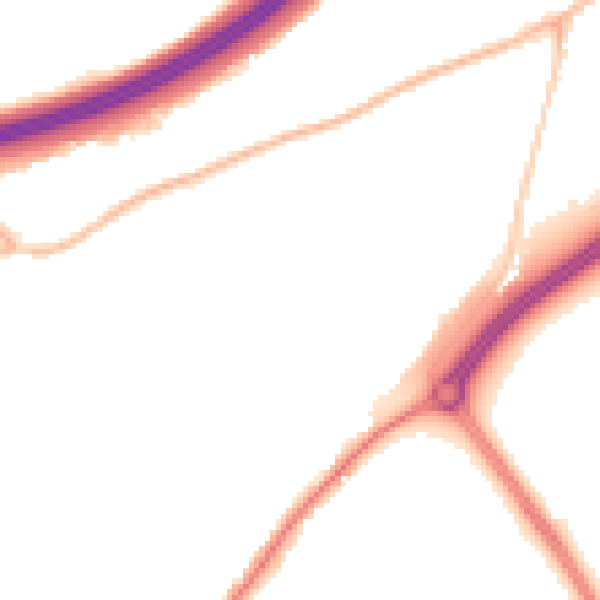 Night-time road noise heatmap for ME2 4NY