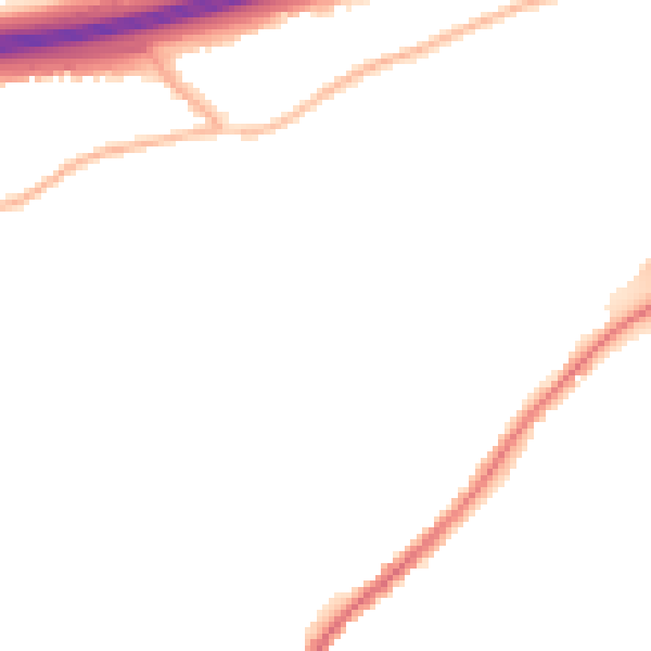 Night-time road noise heatmap for ME2 4PA