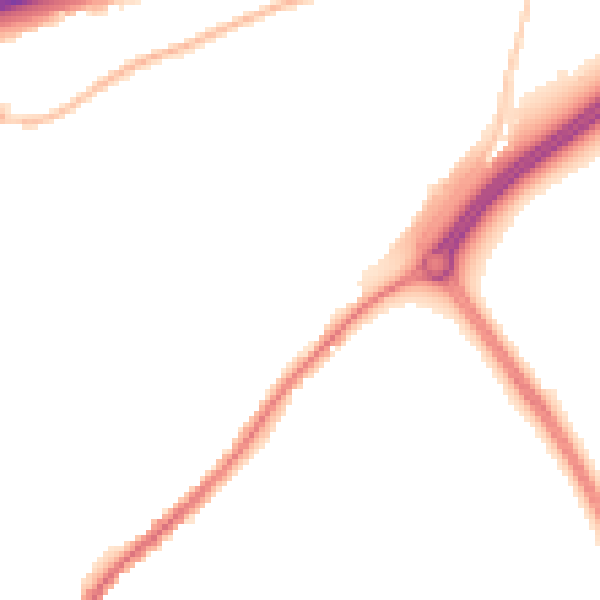 Night-time road noise heatmap for ME2 4PS