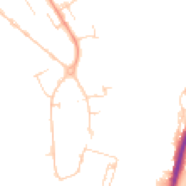 Daytime road noise heatmap for ME2 4QR