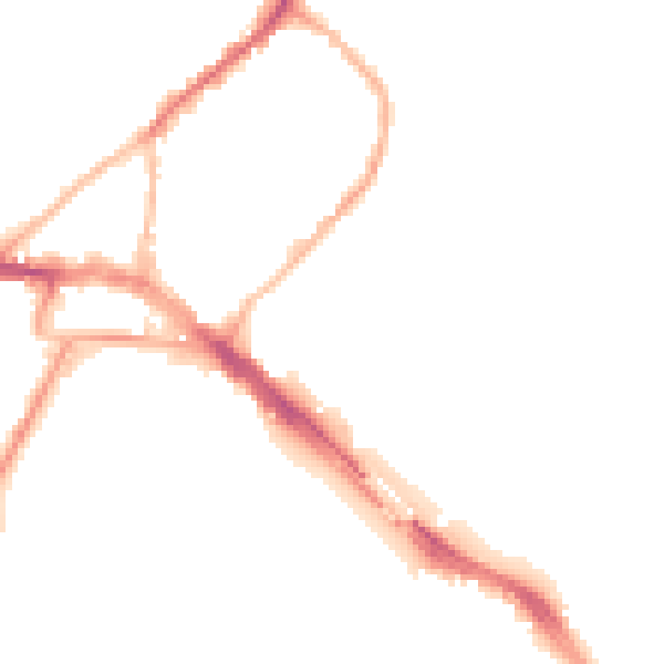 Night-time road noise heatmap for ME2 4QS