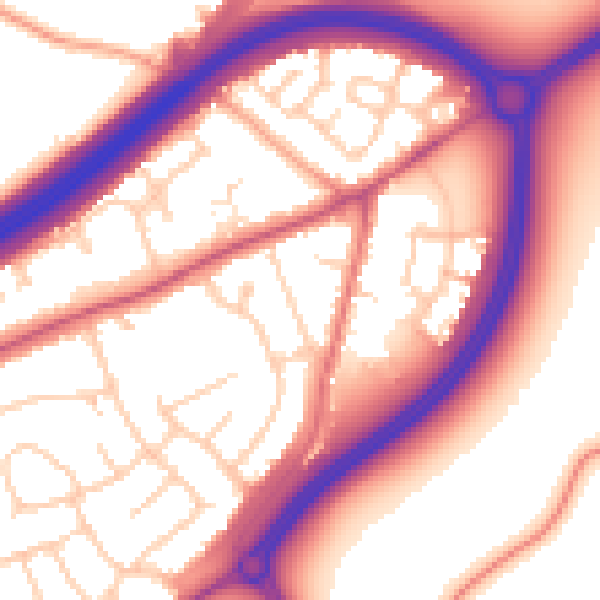 Daytime road noise heatmap for ME2 4SE