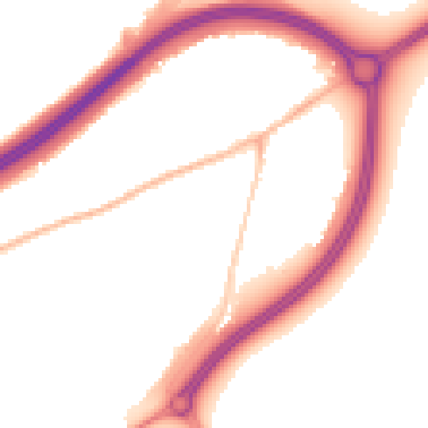 Night-time road noise heatmap for ME2 4SE