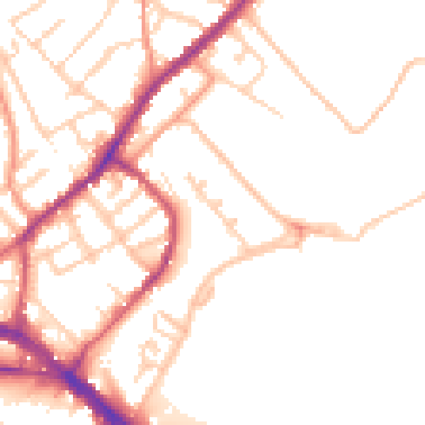 Daytime road noise heatmap for ME2 4SF