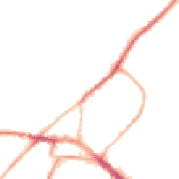 Night-time road noise heatmap for ME2 4TA