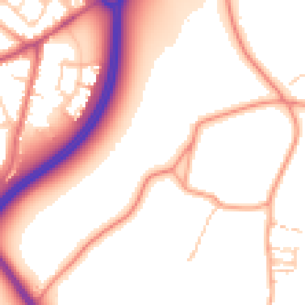 Daytime road noise heatmap for ME2 4UX