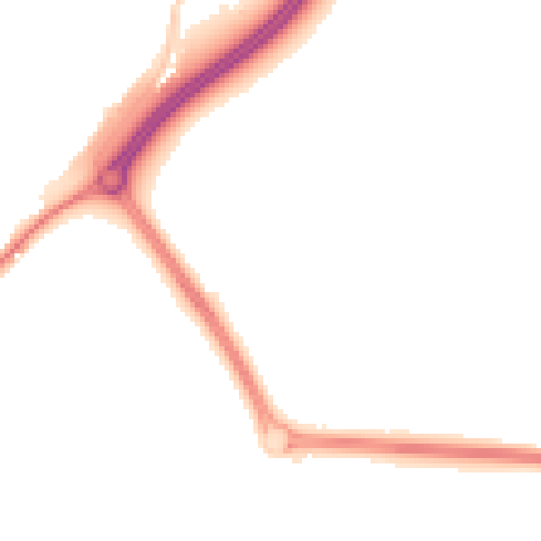Night-time road noise heatmap for ME2 4UZ
