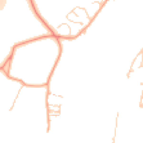 Daytime road noise heatmap for ME2 4WX