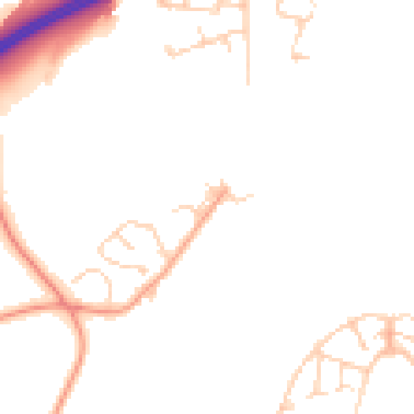 Daytime road noise heatmap for ME2 4XD