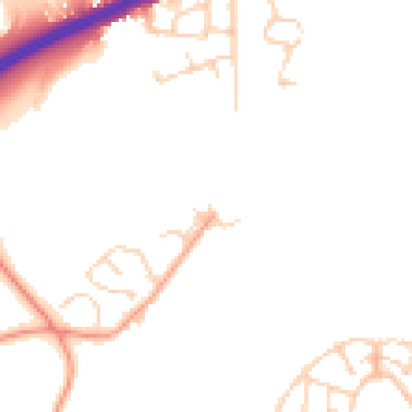 Daytime road noise heatmap for ME2 4XF