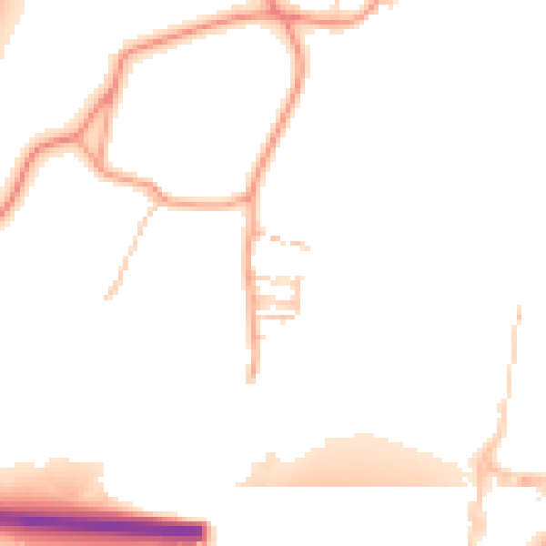 Daytime road noise heatmap for ME2 4XH