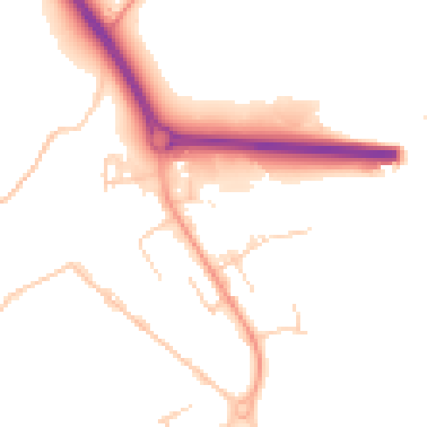 Daytime road noise heatmap for ME2 4XP