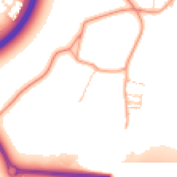 Daytime road noise heatmap for ME2 4XR