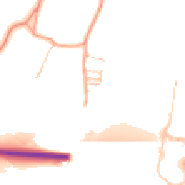Daytime road noise heatmap for ME2 4XS