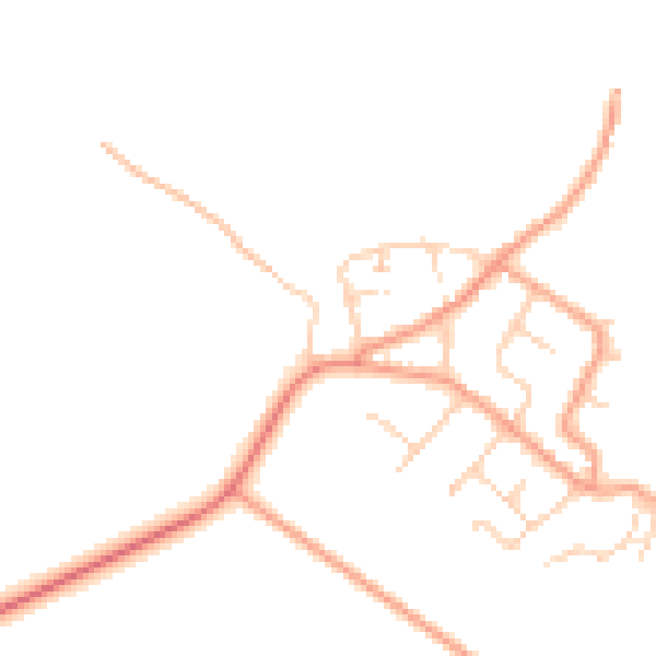 Daytime road noise heatmap for ME3 0BB