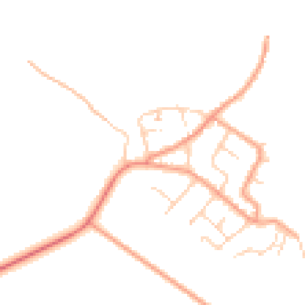 Daytime road noise heatmap for ME3 0BJ