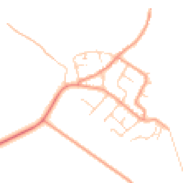 Daytime road noise heatmap for ME3 0BQ