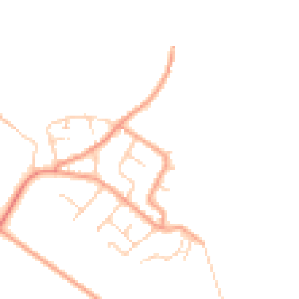 Daytime road noise heatmap for ME3 0BT