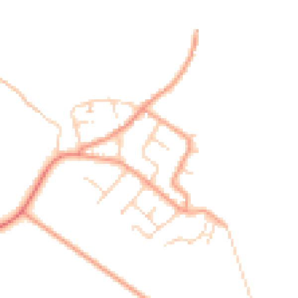 Daytime road noise heatmap for ME3 0BU