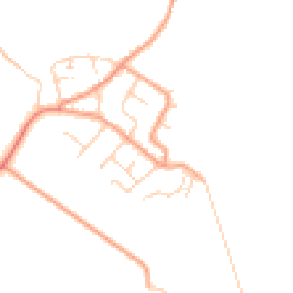 Daytime road noise heatmap for ME3 0BY