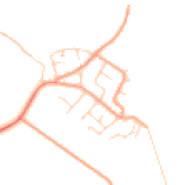 Daytime road noise heatmap for ME3 0BZ