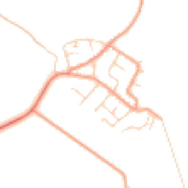 Daytime road noise heatmap for ME3 0DB