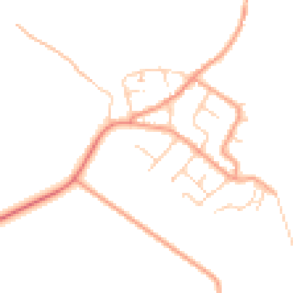 Daytime road noise heatmap for ME3 0DD