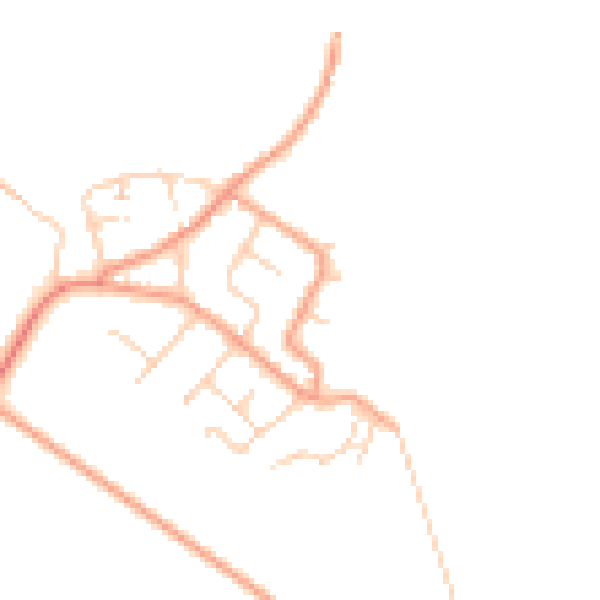 Daytime road noise heatmap for ME3 0DJ