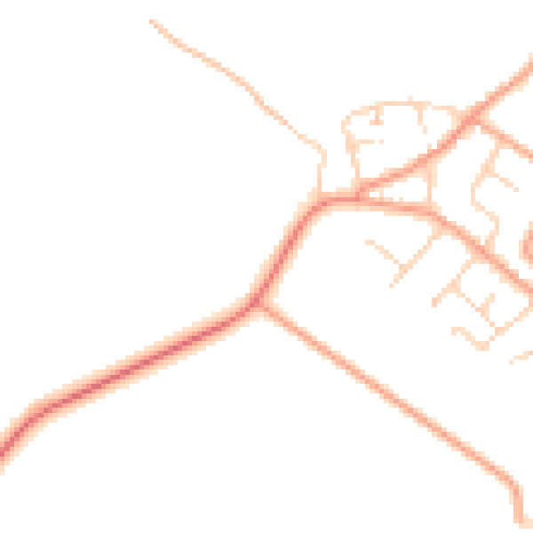 Daytime road noise heatmap for ME3 0DU