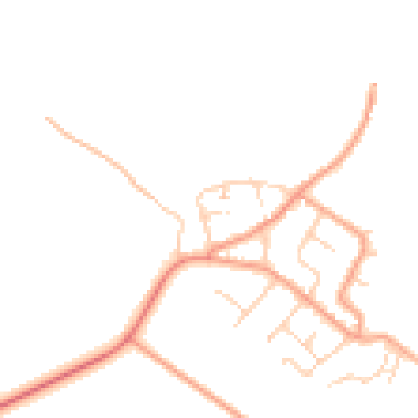 Daytime road noise heatmap for ME3 0ED