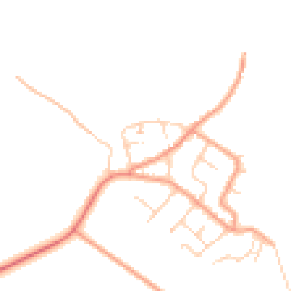 Daytime road noise heatmap for ME3 0EE