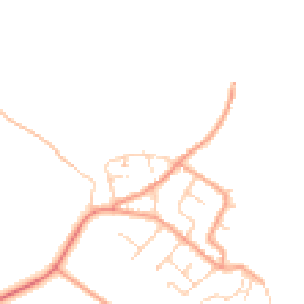 Daytime road noise heatmap for ME3 0EF