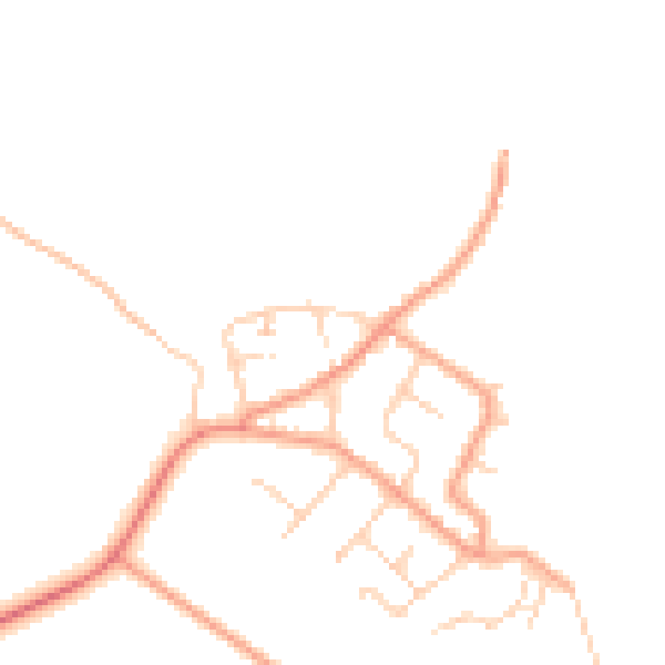 Daytime road noise heatmap for ME3 0EG