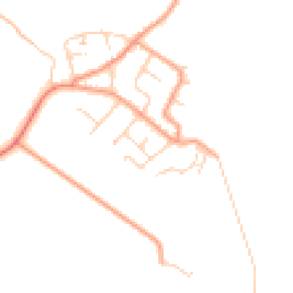 Daytime road noise heatmap for ME3 0EJ