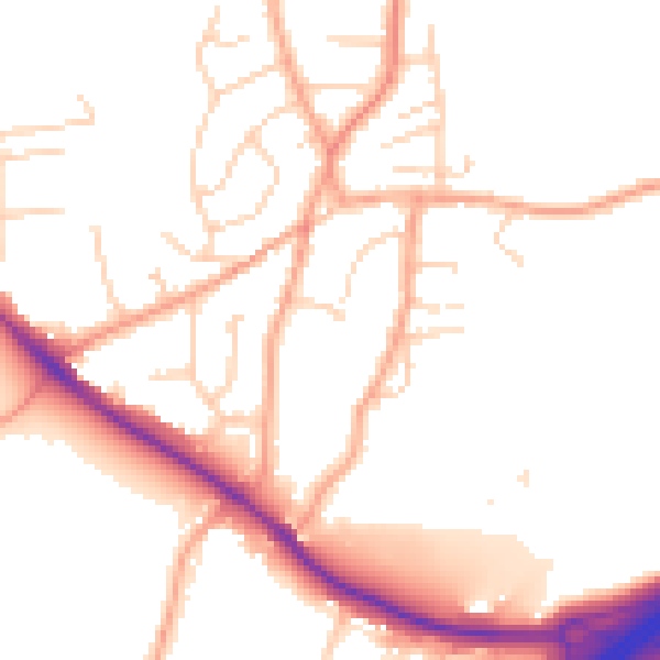 Daytime road noise heatmap for ME3 7AR