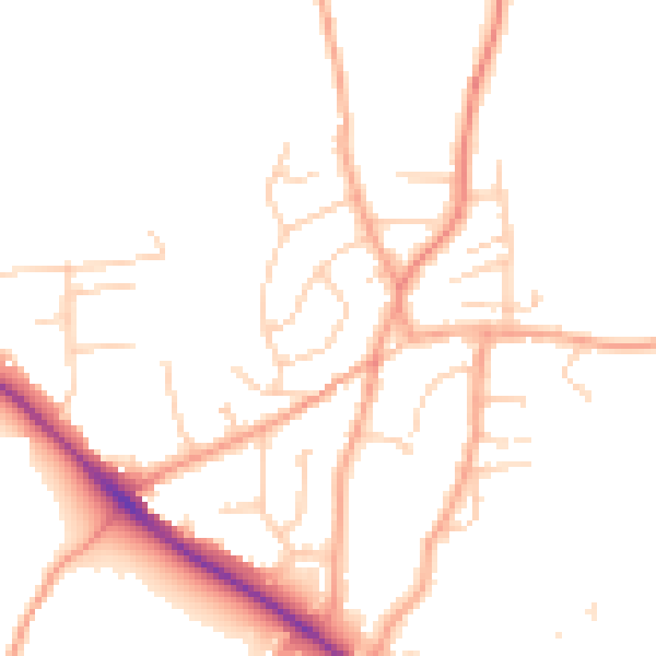 Daytime road noise heatmap for ME3 7BA