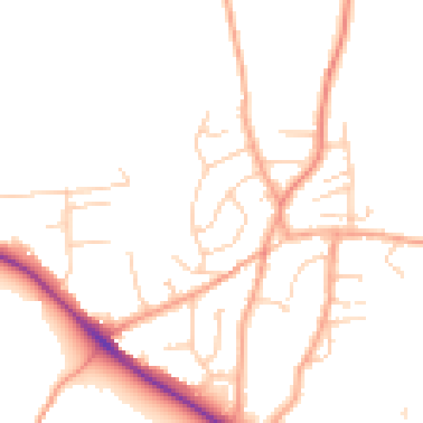 Daytime road noise heatmap for ME3 7BB