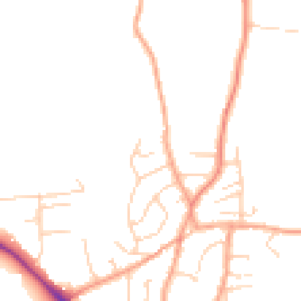 Daytime road noise heatmap for ME3 7BQ
