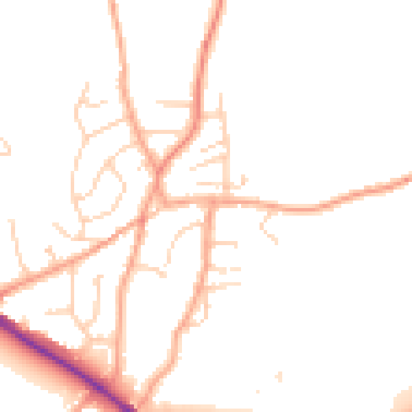 Daytime road noise heatmap for ME3 7DE
