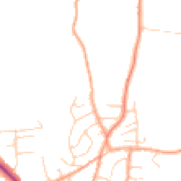 Daytime road noise heatmap for ME3 7JP