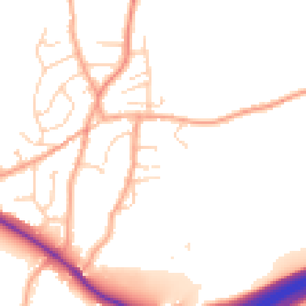 Daytime road noise heatmap for ME3 7NH