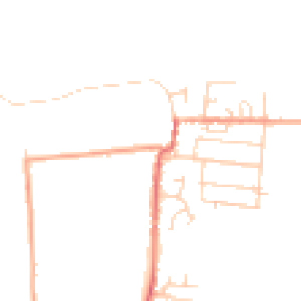 Daytime road noise heatmap for ME3 7QW