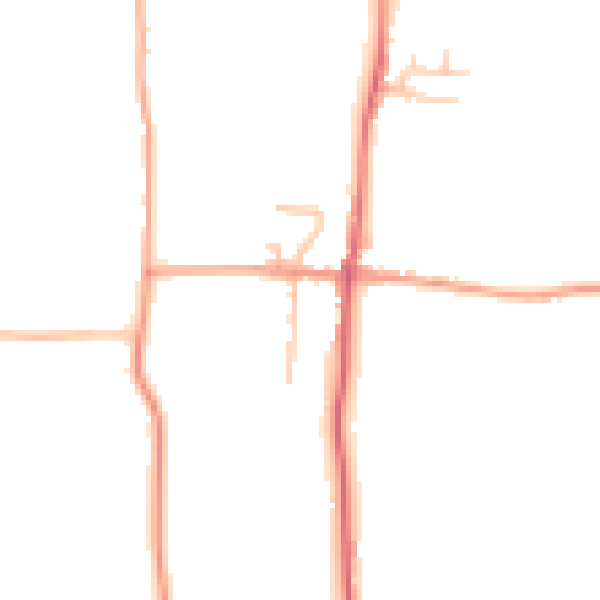 Daytime road noise heatmap for ME3 7SW