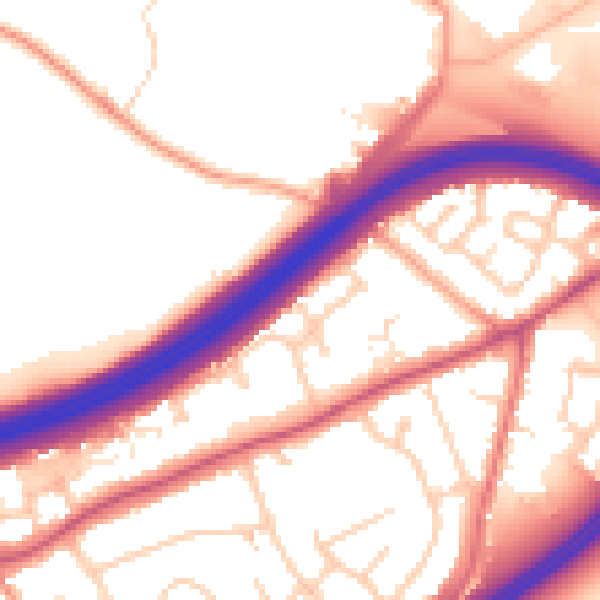 Daytime road noise heatmap for ME3 8BY
