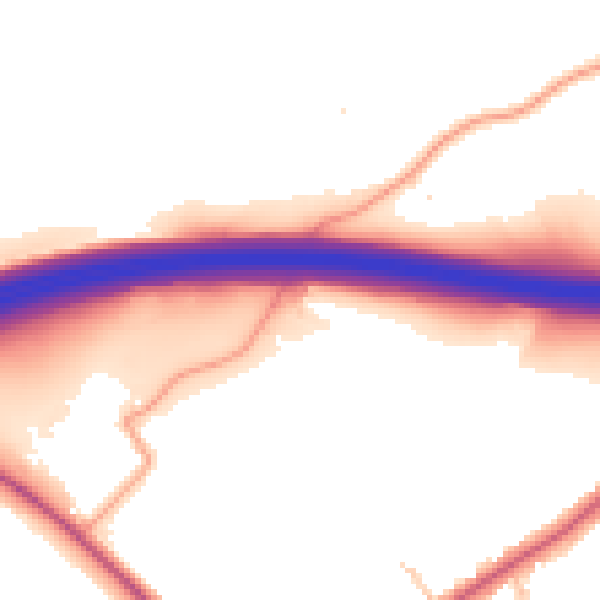 Daytime road noise heatmap for ME3 8DZ