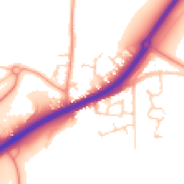 Daytime road noise heatmap for ME3 8EF